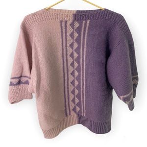 Hand-knit VINTAGE Purple Sweater 💜